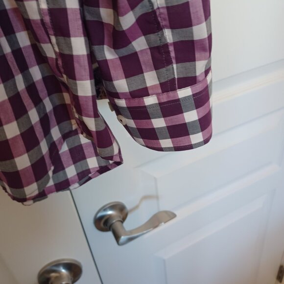 Jack Lipson Signature Shirt Flip Cuff Paisley Plaid Eclectic Size: 16.5 - Picture 9 of 10